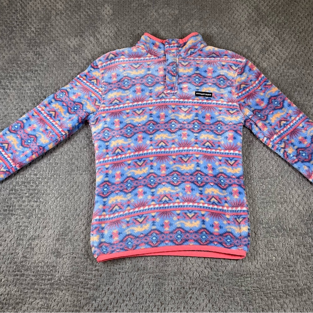 Southern Marsh Dorado Fleece Pullover Women's Size XS Aztec Print 1/4 Zip Retro - Picture 2 of 9